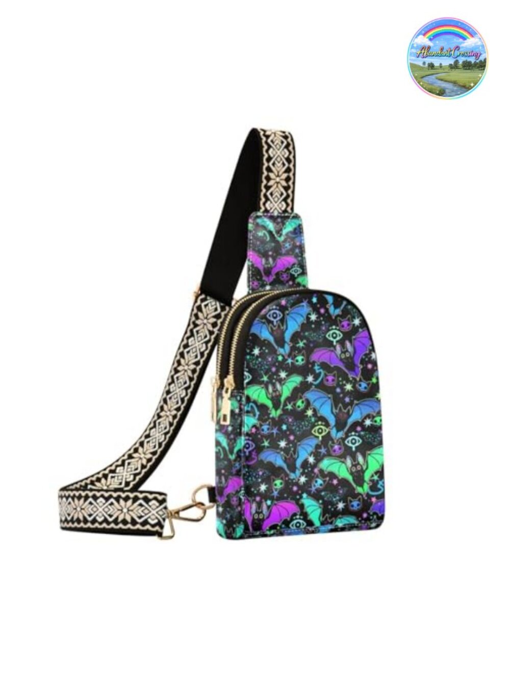 PU Leather Crossbody Sling Bag Women's Shoulder Chest Bag Adjustable Strap